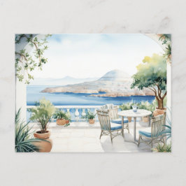 Cartão Postal Ilha Grega Idílica: Impressão de Arte Digital por 