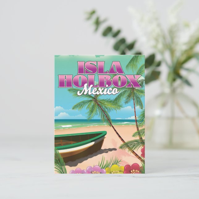 Cartão Postal Ilha Holbox México (Em pé/Frente)