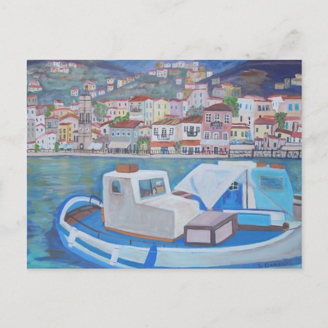 Cartão Postal Ilha Hydra, Grécia (Frente)