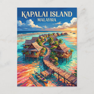 Cartão Postal Ilha Kapalai Malásia