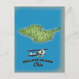 Cartão Postal Ilha Kelleys Ohio