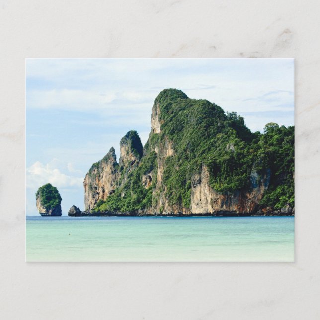 Cartão Postal Ilha Ko Phi Phi no Mar de Andamão, Krabi (Frente)