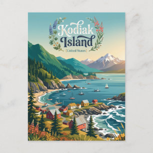 Cartão Postal Ilha Kodiak Alasca
