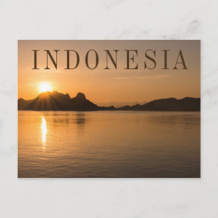 Cartão Postal Ilha Komodo No Sunset