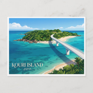 Cartão Postal Ilha Kouri Nakijin Japão