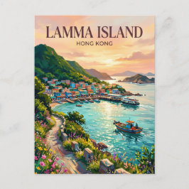 Cartão Postal Ilha Lamma Hong Kong