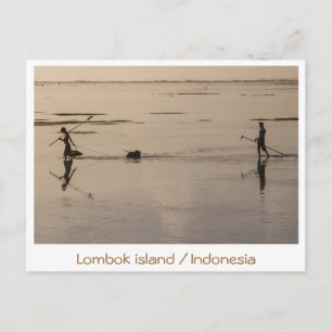 Cartão Postal Ilha Lombok / Imagens monocromáticas da Indonési