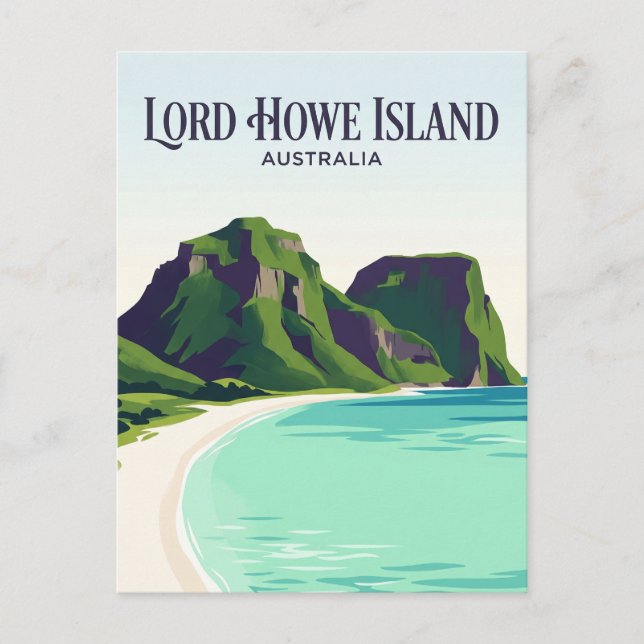 Cartão Postal Ilha Lord Howe Austrália (Frente)