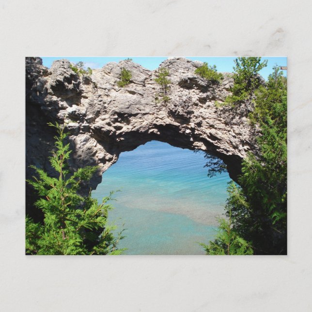 Cartão Postal Ilha Mackinac "Arch Rock" (Frente)