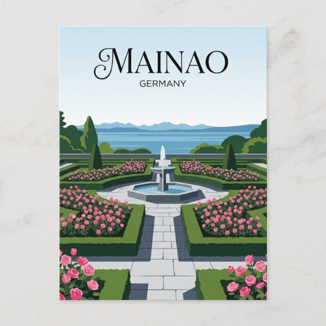 Cartão Postal Ilha Mainau Alemanha (Frente)