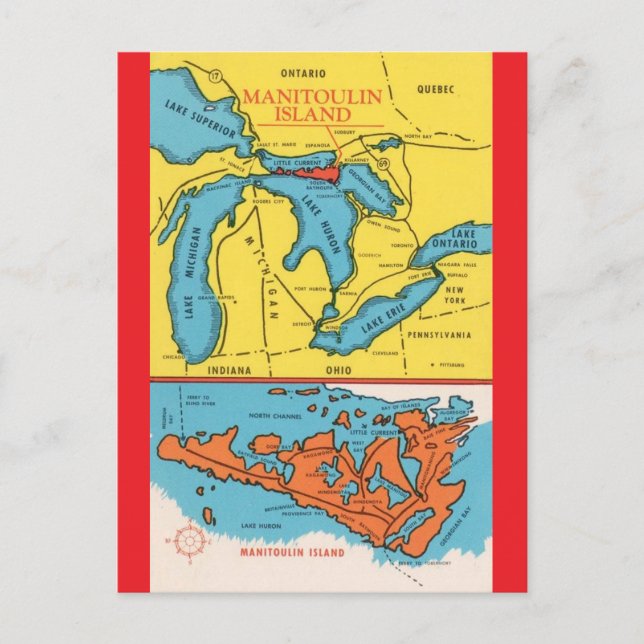 Cartão Postal Ilha Manitoulin Canadá  (Frente)