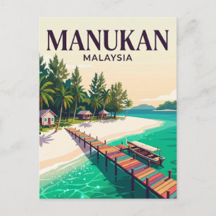 Cartão Postal Ilha Manukan Malásia