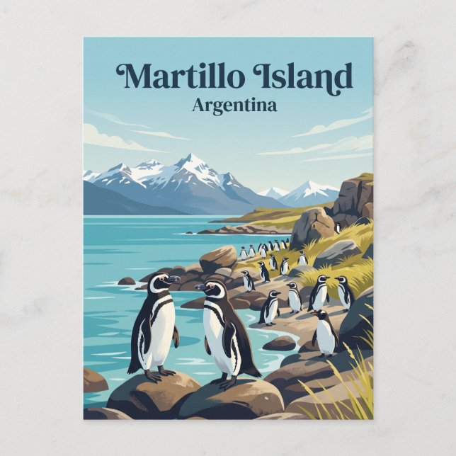 Cartão Postal Ilha Martillo Argentina (Frente)