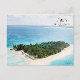 Cartão Postal Ilha Mnemba, Tanzânia Costa em Aquarela