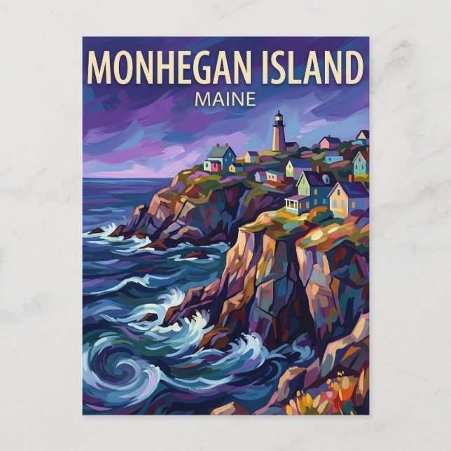 Cartão Postal Ilha Monhegan EUA (Frente)