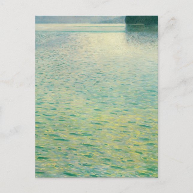 Cartão Postal Ilha no Attersee por Gustav Klimt (Frente)
