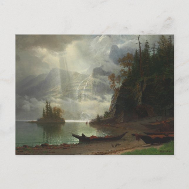 Cartão Postal Ilha no lago (óleo na canvas) (Frente)