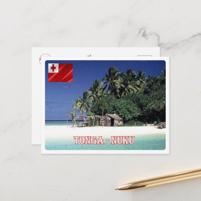 Cartão Postal Ilha Nuku - Tonga - Panorama - (Frente/Verso In Situ)