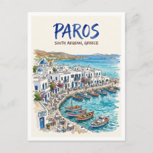 Cartão Postal Ilha Paros Grécia