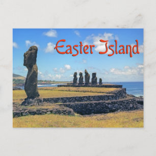 Cartão Postal Ilha páscoa (Rapa Nui)