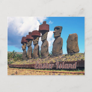 Cartão Postal Ilha páscoa (Rapa Nui) Chile