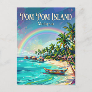 Cartão Postal Ilha Pom Pom Malásia