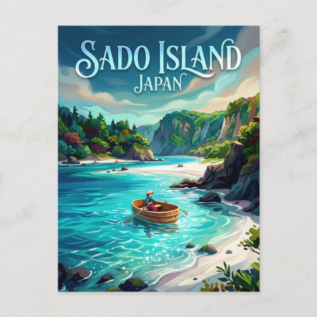 Cartão Postal Ilha Sado Japão (Frente)