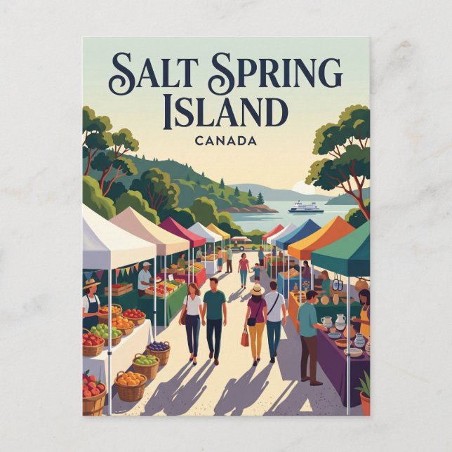 Cartão Postal Ilha Salt Spring Canadá (Frente)