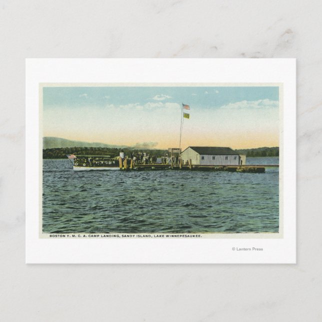 Cartão Postal Ilha Sandy, vista da área de desembarque do acampa (Frente)