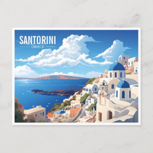 Cartão Postal Ilha Santorini na Grécia
