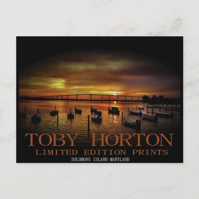 Cartão Postal Ilha Solomons Maryland (Frente)