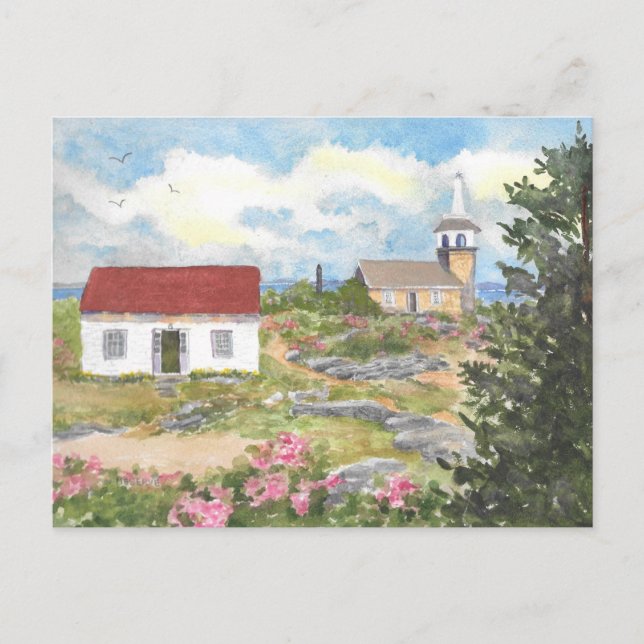 Cartão Postal Ilha Star de Shoals NH Placa de Posto (Frente)