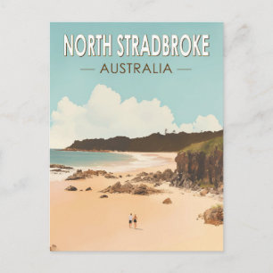 Cartão Postal Ilha Stradbreak Norte Austrália Viagem Art Retro
