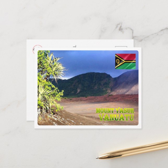 Cartão Postal Ilha Tanna - Monte Yasur - Vanuatu - (Frente/Verso In Situ)