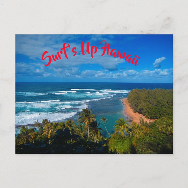Cartão Postal Ilha Tropical Havaiana (Frente)
