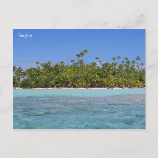 Cartão Postal Ilha tropical Rangiroa (Frente)