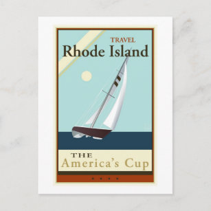 Cartão Postal Ilha viagem Rhode