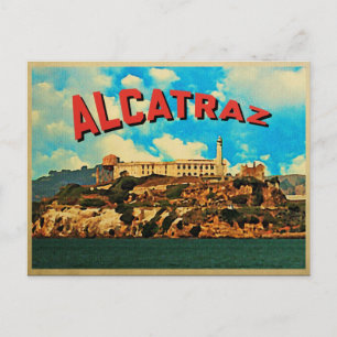 Cartão Postal Ilha Vintage Alcatraz