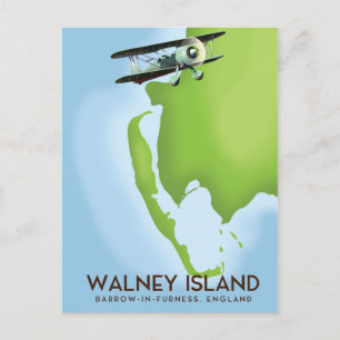 Cartão Postal Ilha Walney, Burrow-In-Furness, Inglaterra mapa