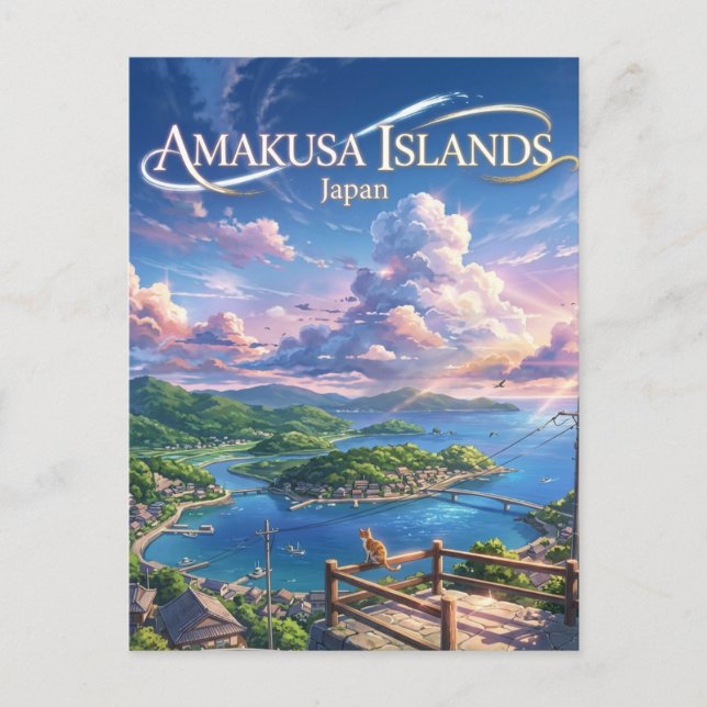 Cartão Postal Ilhas Amakusa Japão (Frente)