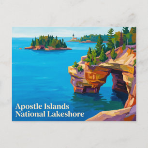 Cartão Postal Ilhas Apostle Parque Nacional Wisconsin