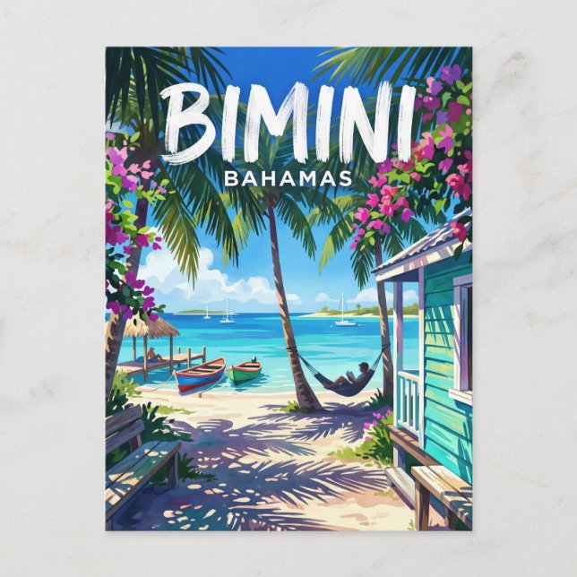 Cartão Postal Ilhas Bimini Bahamas (Frente)