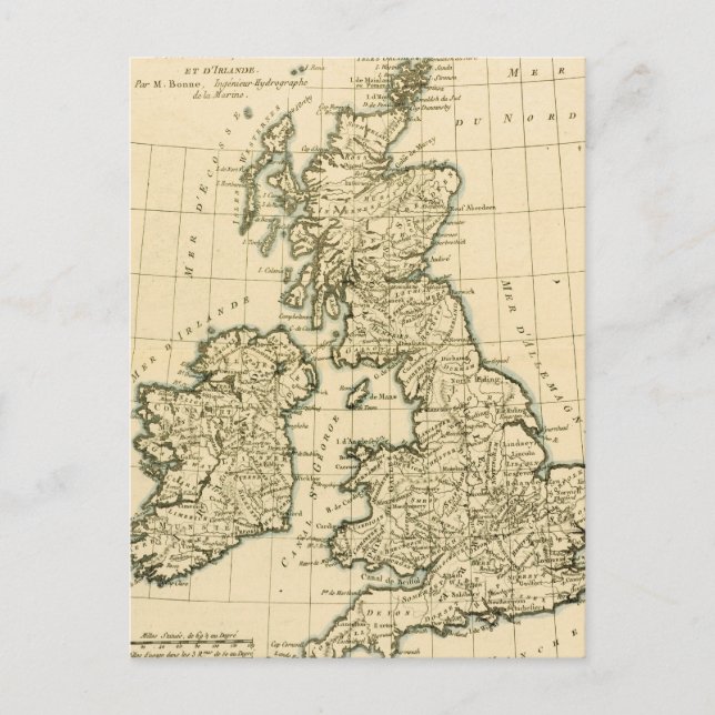 Cartão Postal Ilhas Britânicas (Frente)