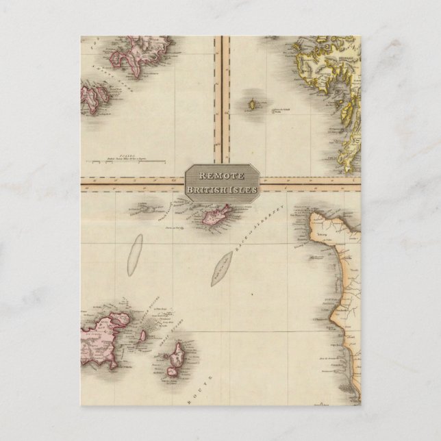 Cartão Postal Ilhas Britânicas Remotas Jersey e Guernsey (Frente)