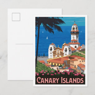 Cartão Postal Ilhas Canárias Viagens Antigas