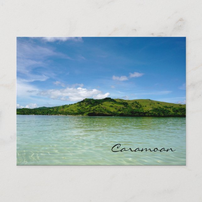 Cartão Postal Ilhas Caramoan - Vista Sandbar de Manlawi (Frente)
