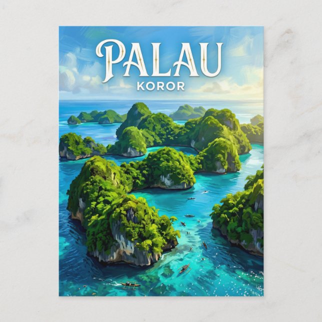 Cartão Postal Ilhas Chelbacheb Palau (Frente)