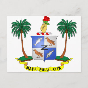 Cartão Postal Ilhas Cocos (Keeling) Casaco de armas CC