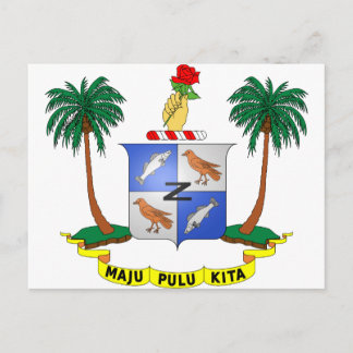 Cartão Postal Ilhas Cocos (Keeling) Casaco de armas CC