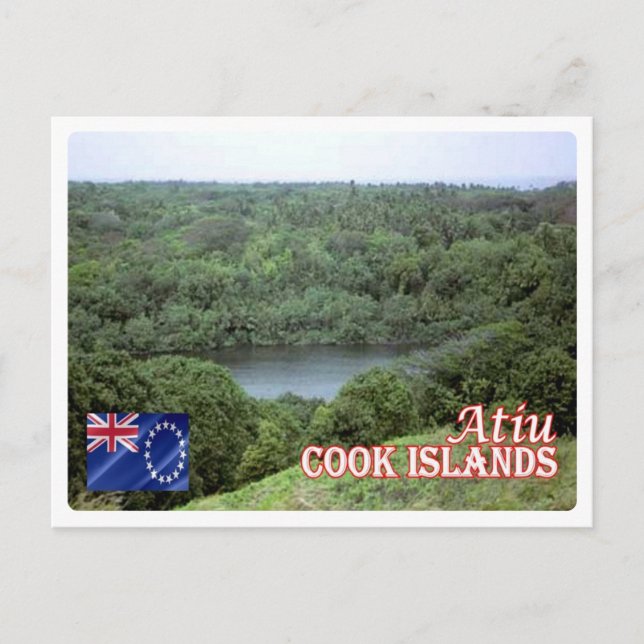 Cartão Postal Ilhas Cook - Atiu - (Frente)